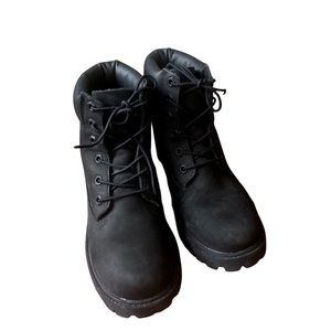 Timberland Waterproof Leather Lace-Up Boots in Black, Nubuck